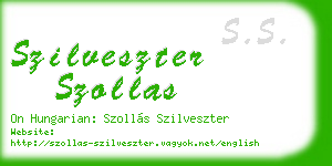 szilveszter szollas business card