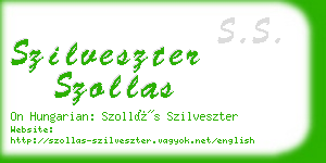 szilveszter szollas business card